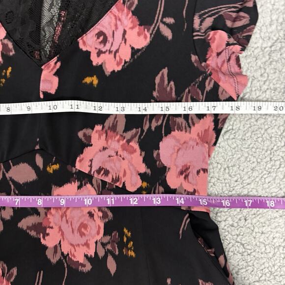 Torrid Midi Dress Woman Floral Studio Knit Stretch Tiered Pockets size Large - Picture 7 of 14